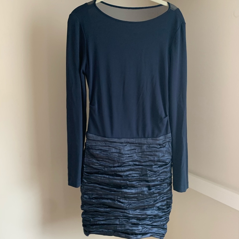 Navy blue mesh back Nicole Miller Dress